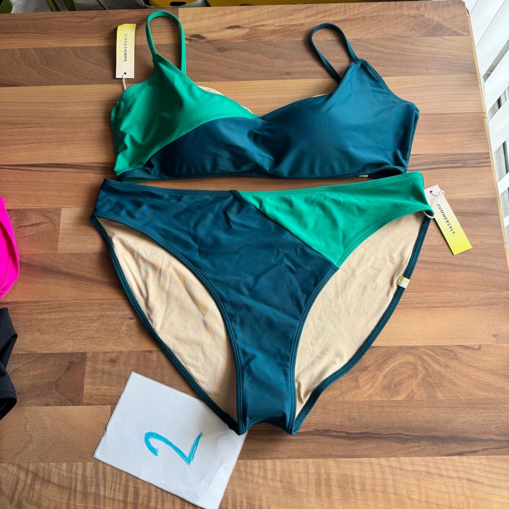 Summersalt Teal and Green Bikini